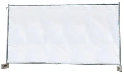 Produktbild von 20 Stück Bauzaunplane 160g/m²  weiss PE 1,76m x 3,41m