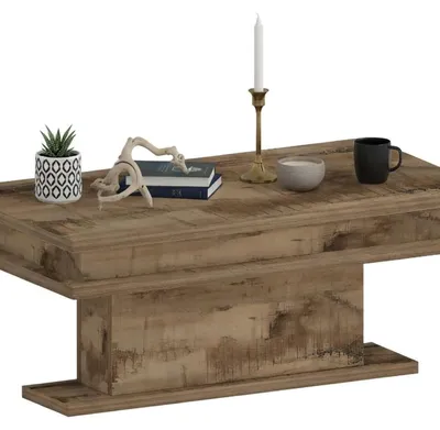 Produktbild von Couchtisch Dcampores, Wohnzimmer-Couchtisch, niedriges Aufbewahrungselement, Couchtisch, 100x55x42 cm, Ahorn