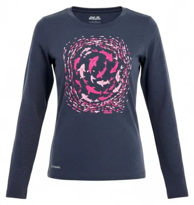 Produktbild von Jack Wolfskin Ocean Longsleeve Shirt Kinder recycelt Beige Größe 128