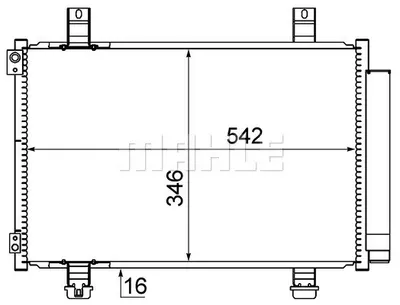 Produktbild von MAHLE AC 611 000S Kondensator Klimaanlage Klimakondensator für OPEL AGILA (B) (H08) +Trockner
