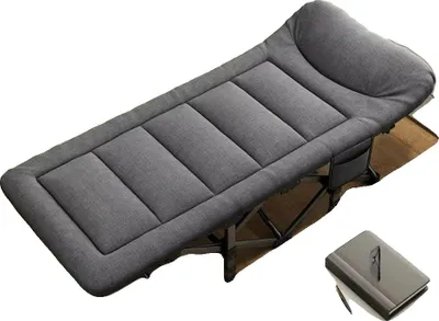 Image de Lit pliant, design léger, capacité de charge 200KG, GRIS CLAIR
