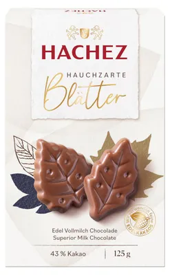 Produktbild von Hachez Hauchzarte Blätter Edel Vollmilch 125g