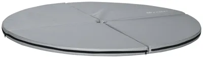 Produktbild von Faltbare Stangentanzmatte - Gymnastikmatte | Farbe: Grau | Abmessungen: 150x150x5 cm