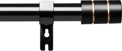 Immagine prodotto di Set di bastoni per tende neri con supporti regolabili - 1 pezzo - 66-183 cm