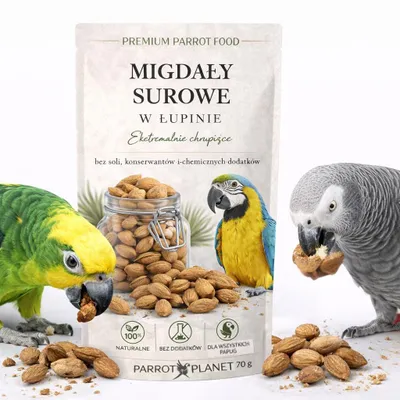 Zdjęcie produktu dla Premium Parrot Food - Migdały w Skorupce - dla wszystkich papug 100g