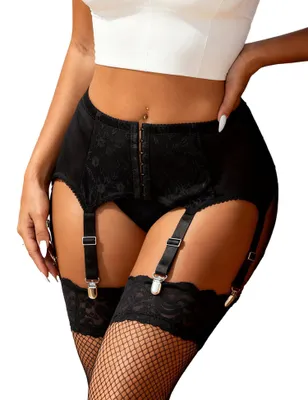 Produktbild von Spitzenstrumpfhalter für Damen mit 6 Clips