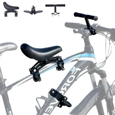 Productafbeelding van Fietszitje voor kinderen - Voorop - Mountainbike kinderzitje - Met stuur - Voor 2 tot 6 jaar