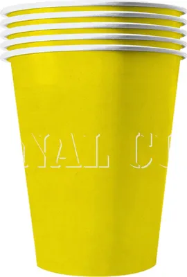 Produktbild von Recycelbare Pappbecher gelb 20 Stück 530 ml - Einheitsgröße