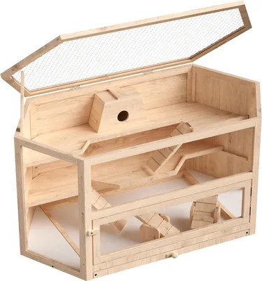 Zdjęcie produktu dla 3-poziomowa klatka dla gryzoni z odchylaną pokrywą i okienkiem, wymiary 115 x 60 x 58 cm, np. dla chomików i myszy