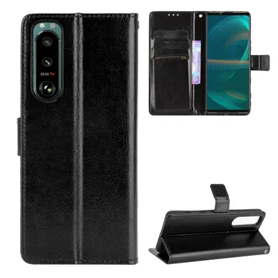 Immagine prodotto di Custodia per Sony Xperia 5 III: custodia protettiva a libro con scomparto per carte, nera
