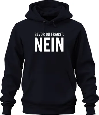 Obrázek produktu pro Než se zeptáš No funny sarcastic cheeky saying gift uni hoodie mikina s kapucí, Navy, M