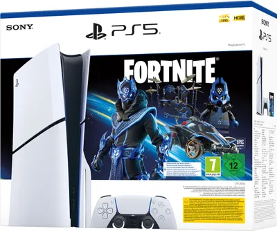 Produktbild von Sony Interactive Entertainment Playstation 5 Slim Fortnite, PlayStation 5, Schwarz, Weiß, 16384 MB, GDDR6, AMD, AMD Ryzen Zen 2