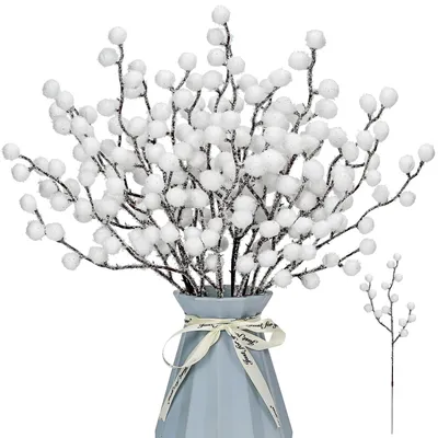 Immagine prodotto di Solidchoice - 16 pezzi di bacche artificiali per decorazioni natalizie