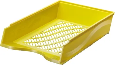 Produktbild von Briefkorb C4 Polystyrol gelb Packung mit 10 Stück