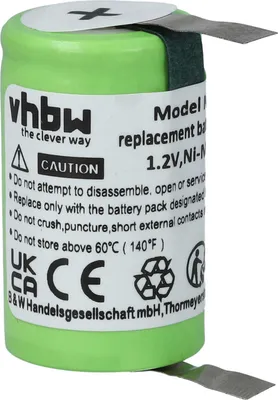 Produktbild von vhbw Akku kompatibel mit Braun 5563, 5556, 5564, 3550, 5569, 3510, 5567, 2501, 3525, 2500, 3512, 2515, 2505, 3000 Rasierer (1100 mAh, 1,2 V, NiMH)