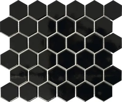 Produktbild von Keramikmosaik HX 090 schwarz 32,5x28,1 cm