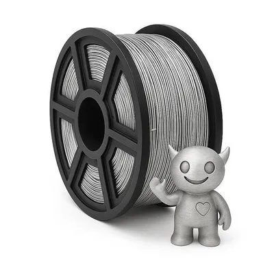 Produktbild von 3D Drucker Filament PETG Silber 1,75 mm – robust & edel