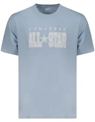 Produktbild von Herren Kurzarm T-Shirt Blau mit Logo-Aufdruck - Standardpassform