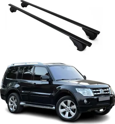 Produktbild von Dachträger Grundtäger für Mitsubishi Pajero 2006-2021 75kg Metall Schwarz 2 tlg