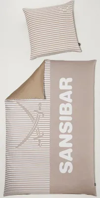 Produktbild von Bettwäsche SANSIBAR Satin BL 155x220 cm braun Bettbezug Bettzeug