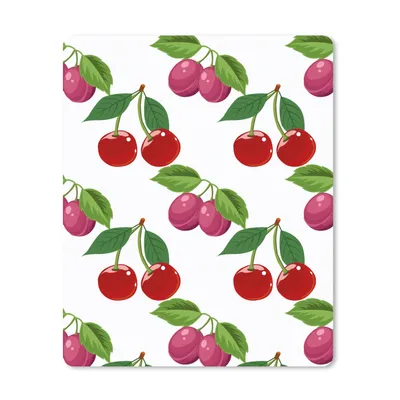 Produktbild von MuchoWow® Mauspad Mousepad Kirschen - Muster - Obst 19x23 cm - Mousepads - Maus Mat - Pad - Mausunterlage - Mauspads - Spielen