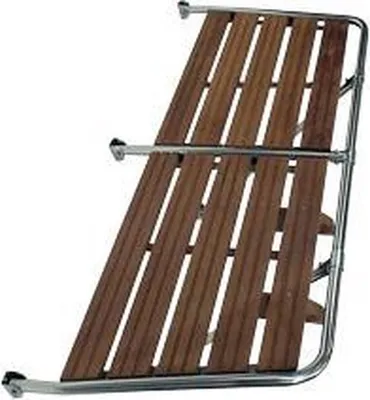 Obrázek produktu pro Koupací plošina Allpa z nerezové oceli s teakovou palubou 126 x 55 cm