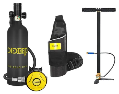 Produktbild von Mini-Tauchflasche, tragbar 1 Liter, bis zu 20 Minuten Tauchzeit, schwarz, Eine Größe