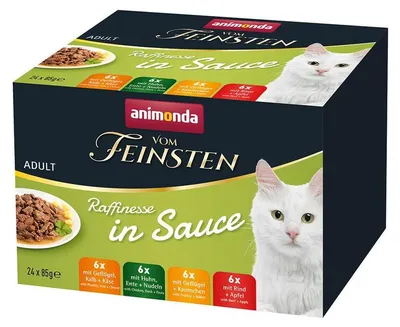 Produktbild von Animonda Vom Feinsten Raffinesse in Sauce Adult Katzennassfutter 24 x 85g Mixpack 24 x 85 g - 4x204g