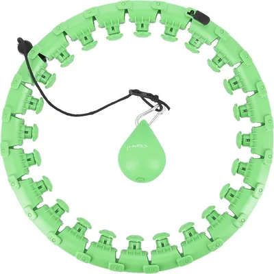 Immagine prodotto di Hula Hoop con pesi, verde, strumento per esercizi di fitness