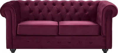 Produktbild von Sofa 2-Sitzer - Samt - Purpur - CHESTERFIELD