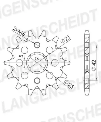 Produktbild von Ritzel Supersprox 520 - 16Z CST-569:16|grobverzahnt 21,0/25,0