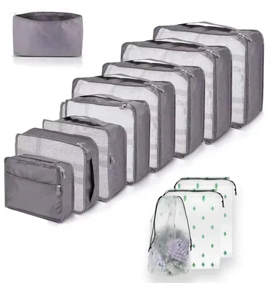 Image de Omgoods - Cubes de rangement pour valise - Coffret de 12 pièces de différentes tailles