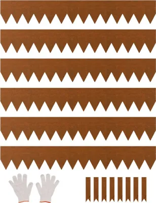 Image de Bordure paysagère en acier, pack de 6 - 40 x 6 pouces - Bordure de jardin et de pelouse résistante aux intempéries