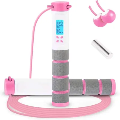 Obrázok produktu pre Švihadlo s Hmotnosťou, Digitálny Merač Kalórií, Nastaviteľné, Pre Domov a Fitness Centrum