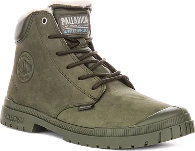Produktbild von Palladium SP20 Cuff Waterproof Leather In Olive For Men – 9 UK - 43 EU - 10M/11.5F US / Olive