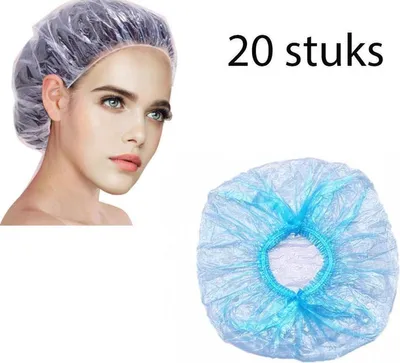 Image de Lot de 20 protections pour douche jetables, couleur bleue