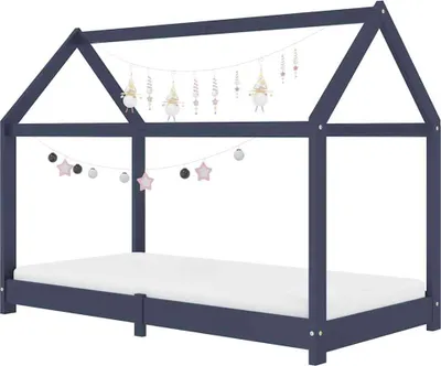 Obrázok produktu pre vidaXL Detská posteľ sivá masívna borovica 80 x 160 cm