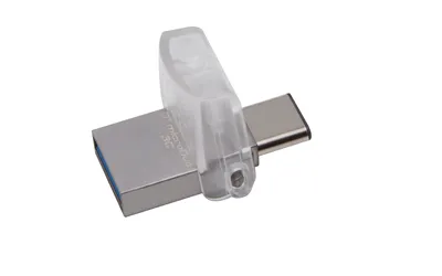 Produktbild von Kingston Technology DataTraveler microDuo 3C 128GB, 128 GB, USB Type-A / USB Type-C, 3.2 Gen 1 (3.1 Gen 1), 100 MB/s, Kappe, Silber