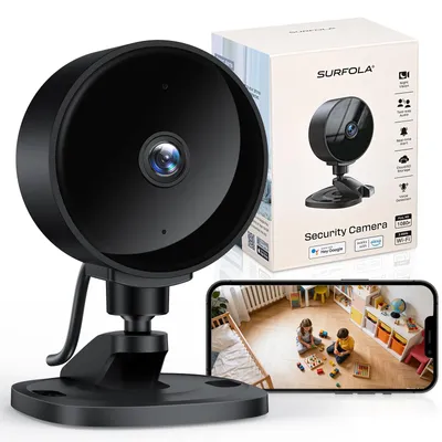 Zdjęcie produktu dla Kamera monitoringu wewnętrznego Surfola, rozdzielczość 1080P, kamera zabezpieczeń do użytku w pomieszczeniach