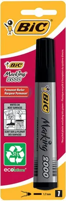 Productafbeelding van BIC Marking 2000 Ecolutions, 1 stuk, Zwart, Balpenpunt, Zwart, Grijs, Doos, 1,7 mm