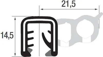 Produktbild von DS24 - EPDM Kantenschutz Dichtungs Profil Gummi Dichtung seitlich - Klemmbereich 5 - 6 mm