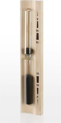 Produktbild von Eliga Sanduhr für Sauna mit schwarzem Sand 320x60x35mm 15Minuten