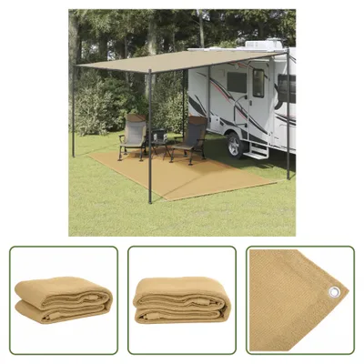 Produktbild von The Living Store Zeltteppich Sandfarbe 250x450 cm HDPE