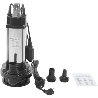 Image de Pompe d'égout, 2200 W, débit de 26 m³/h, hauteur de refoulement maximale de 25 m, tension 230V, indice de protection IP68