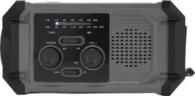 Obrázek produktu pro Solární ruční rádio Multifunkční IPX4 vodotěsné nouzové AM frekvenční modulační rádio s LED svítilnou