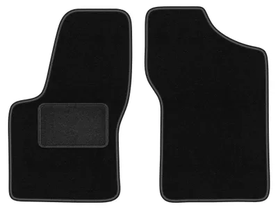 Produktbild von Velours-Fußmatten Vorne für Fiat Seicento 1998-2010 (Schrägheck) – 2-tlg, Schwarz, passgenau – Wielganizator LUX