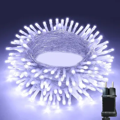 Produktbild von 50m LED Lichterkette Außen, Kaltweiß 500 LEDs, Timer, 8 Modi, IP65 Wasserfest LED Lichterkette für Garten BBQ Party Weihnachten Deko Licht