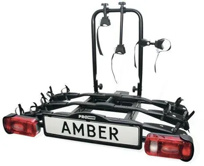 Produktbild von Fahrradträger Amber III Profi für Anhängerkupplung mit Schnellkupplung und Kippmechanismus für 3 Fahrräder