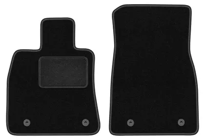 Produktbild von Velours-Fußmatten Vorne für Cadilac CT6 2016- – 2-tlg, Schwarz, passgenau – Wielganizator LUX