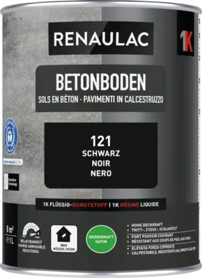 Produktbild von RENAULAC Beton Bodenfarbe schwarz 1 l